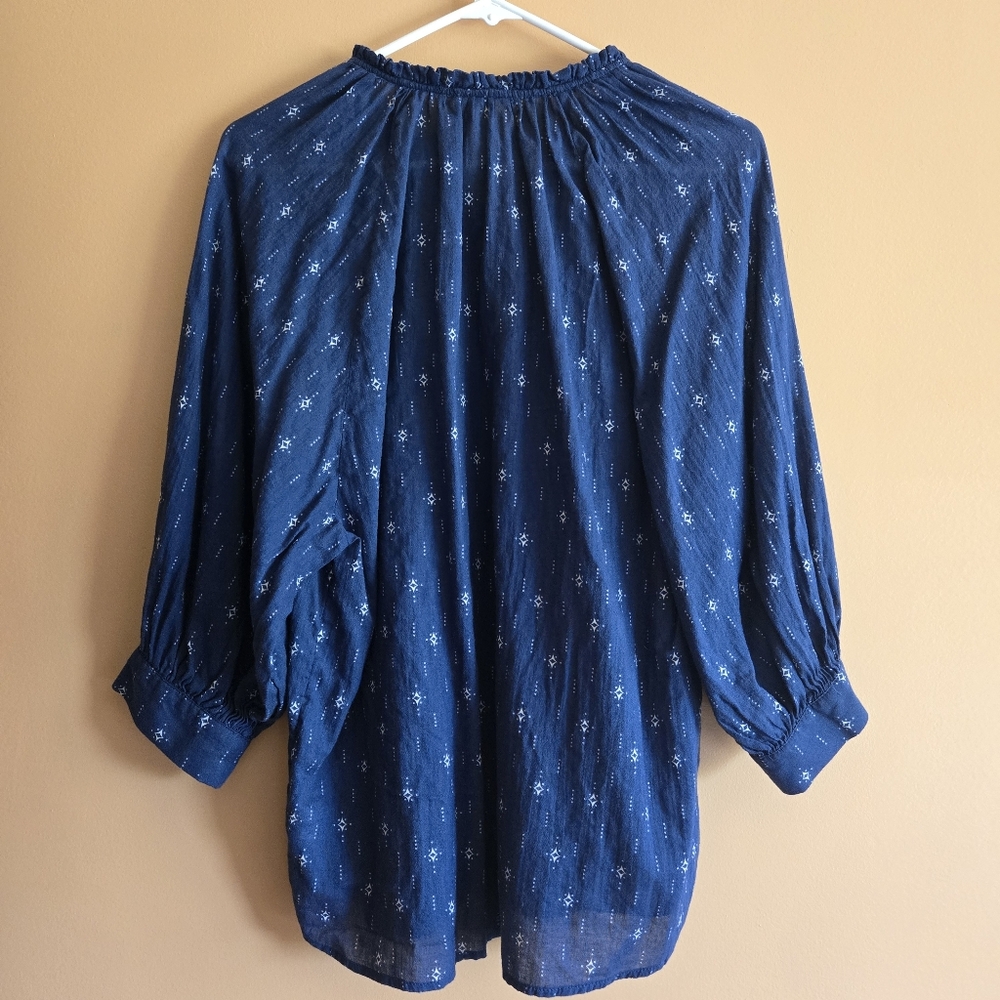 a.n.a. Ruffled Collar Absract Top - Picture 5 of 7